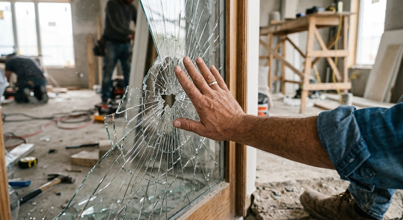 Ne pas toucher au verre brisé